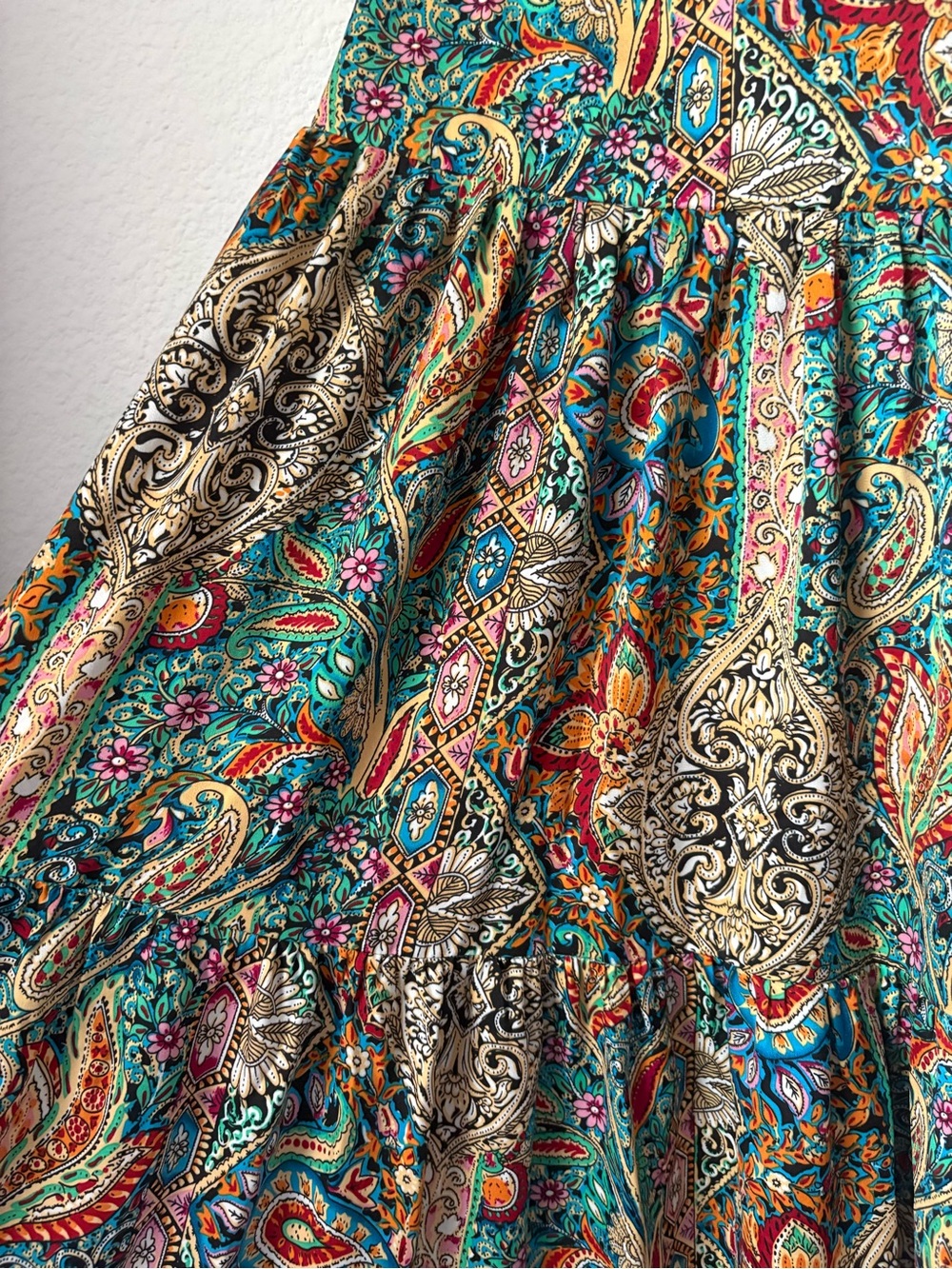 NATURAL LIFE Paisley Tiered Maxi Skirt NWT Size Medium - Picture 7 of 8